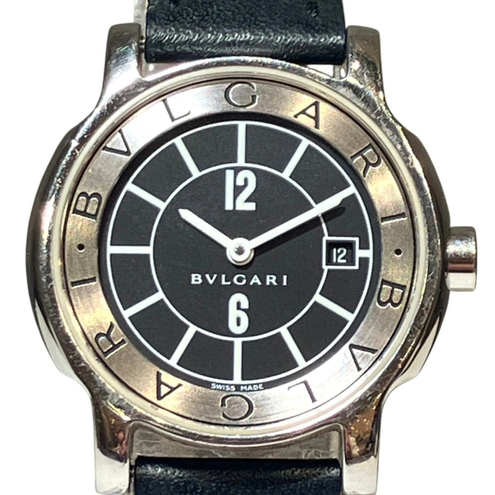 Bulgari BVLGARI Solo Tempo Watch, Total Weight 23.6g, Stainless Steel, Genuin...
